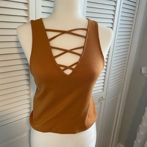 mustard crossed tank